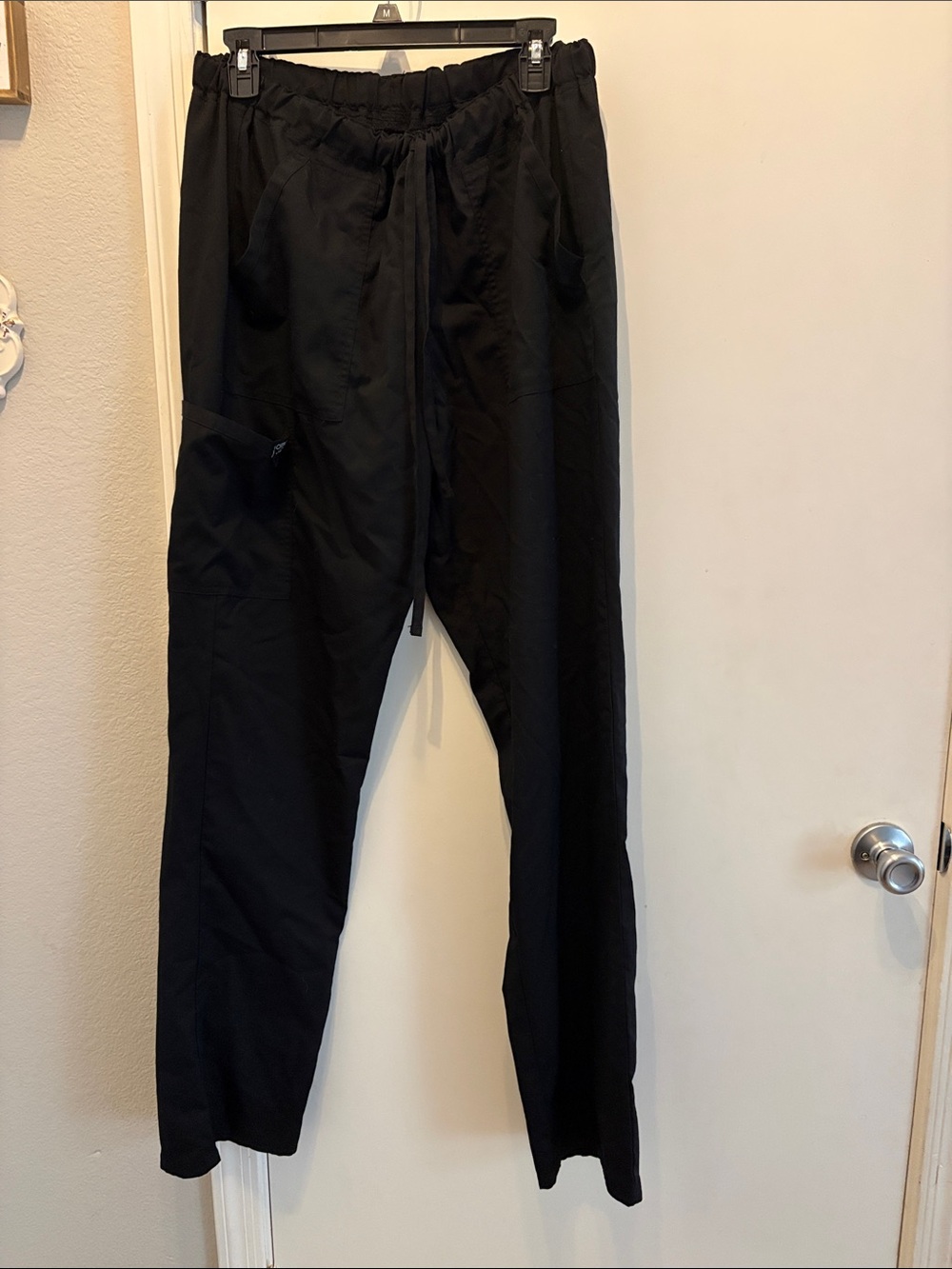Cherokee Men's Black Drawstring Casual Pants/ Scrubs Size Large / Tall